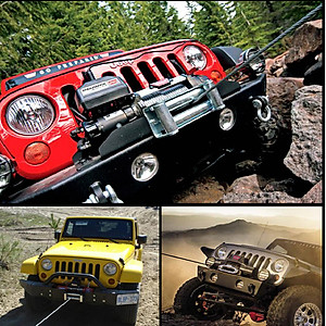 Tời Cứu Hộ Ô Tô ABG 12V 3000 LBS - Tời Ắc Quy Thiết Kế Chuyên Dụng Cho Cứu Hộ, Giúp Nâng, Hạ, Kéo Các Vật Nặng, Ô Tô - Hàng Chính Hãng 