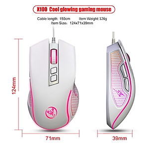 Chuột LED RGB 3600 DPI Gaming Mouse HXSJ X100 - hàng nhập khẩu