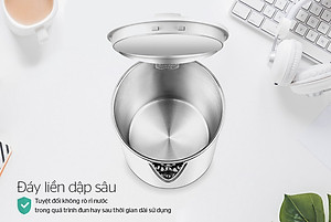 Ấm Siêu Tốc INOX 2 Lớp 1.7L SUNHOUSE MAMA SHD1386W - Hàng Chính Hãng