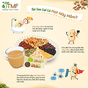 Bột ngũ cốc nảy mầm Tami ít ngọt 900g hộp 50 gói TÂM MINH FOODS