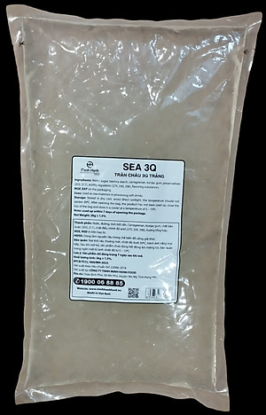 Trân Châu 3Q Sea Jelly Trắng 2 kg / Thạch 3Q Ngọc Trai Sea Jelly (ngon, dai giòn sần sật - dùng trực tiếp mà không cần nấu hay chế biến khác)