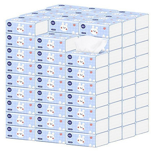 Thùng 40 gói giấy ăn rúi hình thỏ siêu dai, mềm mịn, an toàn cả cho bé  - Chính hãng MINIIN 