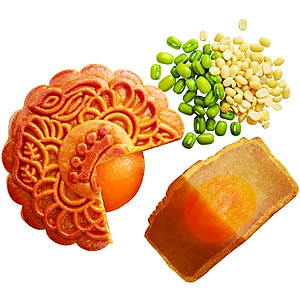 Tặng lồng đèn giấy - Hộp 4 bánh trung thu Kinh Đô "Thưởng Trà Ngắm Trăng" (4 bánh x 210g)