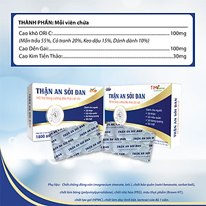 THẬN AN SỎI ĐAN - HỖ TRỢ TĂNG CƯỜNG ĐÀO THẢI CẶN SỎI