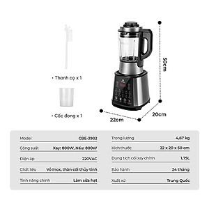 Máy làm sữa hạt Elmich CBE3902 mẫu mới 2023 điều khiển cảm ứng - Hàng chính hãng