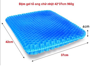 Đệm Ngồi 3D Silicon 2 Lớp Tổ Ong Lót Ghế Thoáng Khí Chống Đau Mỏi Lưng Amalife 