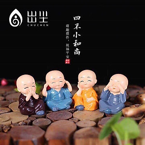 Tượng chú tiểu " 4 không " phong thủy