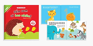 Ehon toán học đầu đời cho bé - Trọn bộ 8 cuốn song ngữ Anh Việt - Có file nghe - Tặng kèm 1 bút viết xóa