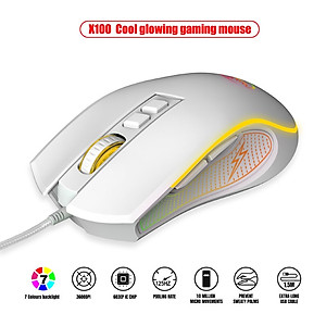 Chuột LED RGB 3600 DPI Gaming Mouse HXSJ X100 - hàng nhập khẩu