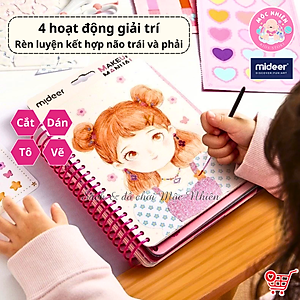 Đồ chơi Sổ Tay Trang Điểm và Tô Màu Nước Công Chúa - Mideer Makeup Manual - Dành cho bé từ 5 tuổi