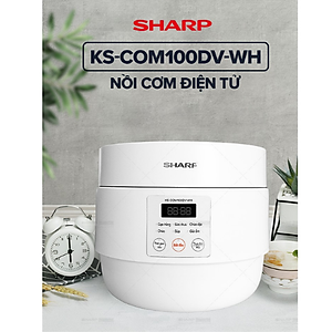 Nồi cơm điện tử Sharp KS-COM100DV-WH(1L)-Hàng Chính Hãng