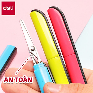 Kéo Tiện Lợi Deli - Nhỏ Gọn - Lưỡi Sắc Bén - Nhiều Màu - 1 Chiếc - 600