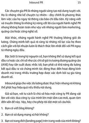 Sách Inbound PR - Dịch Chuyển Hoạt Động Theo Mô Hình Inbound