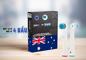 Cho máy Oral B Braun, bộ 4 Đầu Bàn Chải đánh răng điện thay thế MIHOCO EB28-P New Sensitive, làm sạch răng, cho nướu nhạy cảm, BỊ VIÊM