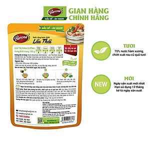 Combo 1 Nước Dùng Hoàn Chỉnh BARONA - Lẩu Thái 180g và 1 Nước Mắm Cao Cấp VỊ XƯA 40N 50ml