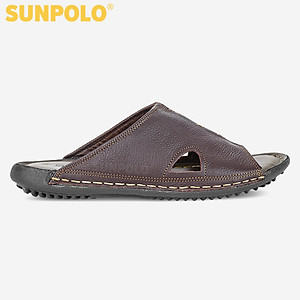 Dép Nam Quai Ngang Da Bò SUNPOLO SUD12