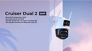 Camera Wifi IMOU 2 Mắt Ngoài Trời S7XP Cruiser Dual 6MP/10MP, quay 360 độ, đàm thoại 2 chiều - Hàng chính hãng