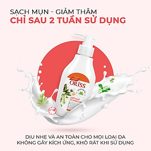 Sữa Tắm Giảm Mụn Lưng Oriss Giúp Giảm Thâm Mụn, Viêm Nang Lông Chai 300ml