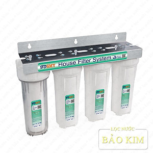 Bộ lọc nước sinh hoạt 4 cấp lọc SMY ly 02 gioăng chịu áp | ren 1/2'' | Hàng chính hãng