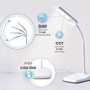 Đèn bàn học led cảm ứng chính hãng Rạng Đông Model: RD RL 36 LED