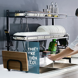 Kệ Để Bát Thông Minh, Giá Kệ Để Chén Bát Đũa Đa Năng Chọn Size (65/85/95/125cm – 1 tầng/2 tầng) – Thép Carbon Không Gỉ - Sơn Tĩnh Điện Cao Cấp Siêu Bền – Chống Bám Bụi Chính Hãng MINIIN