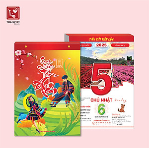 LỊCH BLOC 2025 TUANVIET BOOKS - Block lịch kích cỡ (24x35cm, 20.5x30.5cm, 17x24cm, 10x14.5cm) - Mẫu ngẫu nhiên