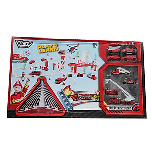 Bộ Đồ Chơi VECTO Lắp Ráp Đường Ray Và Xe Chạy Pin - Set Cứu Hỏa VT55710A