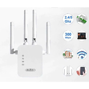 Kích sóng Wifi 4 râu tốc độ cao 300mpbs 2.4G Mở rộng vùng phủ sóng, cải thiện tốc độ mạng WiFi - Hàng chính hãng/ Hàng nhập khẩu