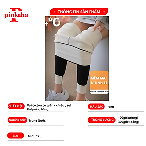 Quần Legging Lót Lông Cạp Cao Cao Cấp Nâng Mông PINKAHA Hack Dáng Thon Gọn Chân Che Khuyết Điểm Gen Bụng Nhung Sherpa