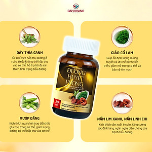 Combo 3 Đường Huyết Vương Dân Khang hạ đường huyết ngăn biến chứng tiểu đường hộp 30 viên