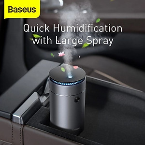 Máy phun sương tạo ẩm, xông tinh dầu mini dùng cho xe hơi Baseus Time Aromatherapy Humidifier (75ml, Alloy Air Humidifier Aroma for Car)-Hàng chính hãng