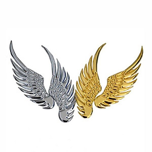 Logo Cánh Chim Ưng 3D Dán Cho Các Loại Xe Ô Tô Màu Vàng