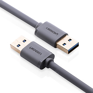Dây USB 3.0 đực sang đực mạ vàng dài UGREEN US116 (Đen) - Hàng chính hãng