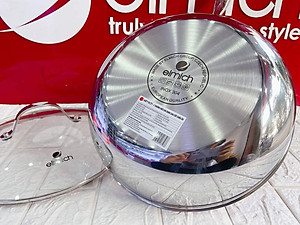 Chảo Inox 304 Cao Cấp 3 Lớp Đáy Liền Elmich Tri-Max EL-3796 Size 26cm - Hàng chính hãng