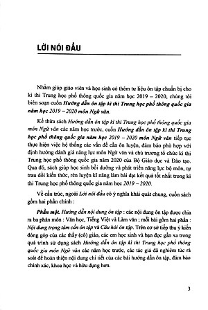 Hướng Dẫn Ôn Tập Kì Thi THPT Quốc Gia Năm Học 2019 - 2020 Môn Ngữ Văn