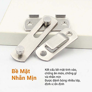 Chốt Cài Cửa KUNBE Bằng Thép Không Gỉ Dày Dặn Chống Phá Khóa Từ Bên Ngoài