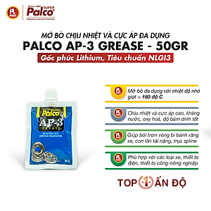 Mỡ bò chịu nhiệt đa dụng PALCO AP-3 Gốc Lithium, NLGI-3, Màu vàng - Nhập khẩu Ấn Độ