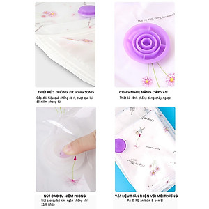 Bộ 10 Túi Chân Không Đựng Chăn Màn, Quần Áo - Gọn Gàng, Tiện Lợi + Tặng Bơm Hút Chân Không- Hàng Chính Hãng MINIIN