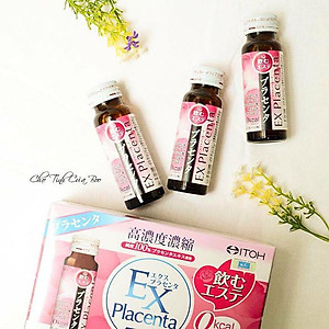 Thực phẩm chức năng nước uống chống lão hóa bổ sung Collagen Itoh EX Placenta (10 lọ x 50ml) Số 1 Nhật bản 