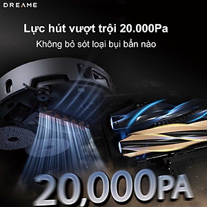 Robot Hút Bụi Lau Nhà Dreame X50 Ultra Chổi Kép, Xòe Giẻ, Xòe Chổi Lực Hút 20.000 Pa - Bản Quốc Tế
