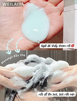 Combo  Dầu gội xả phục hồi đa tầng nấm Truffle Weilaiya hương nước hoa và Sữa tắm trắng da cánh hoa hồng Damask Weilaiya