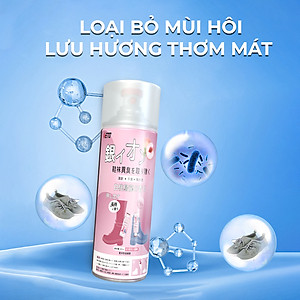 Chai Xịt Khử Mùi Giày Nano Bạc Dung Tích 260ml Chai Màu Xanh Diệt Khuẩn Ngăn Ngừa Hôi Chân Lưu Hương 24h