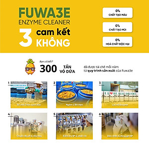 Nước tẩy bồn cầu, nhà tắm hữu cơ enzyme sinh học từỏ dứa Fuwa3e 500ml / 100ml