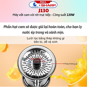 Máy Vắt Cam Sharp EJ-J130-ST - Hàng Chính Hãng