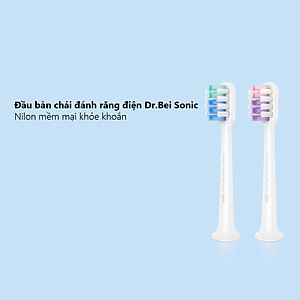 Bộ 2 bàn chải thay thế cho bàn chải điện Xiaomi DR-BEI sonic loại sạch EB-N0202 - Hàng Nhập Khẩu