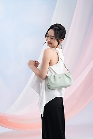 Túi Yuumy ( Thời trang nữ thiết kế kiểu nhún - Túi đeo vai da Seasand YN253 )