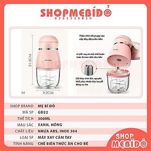 Máy Xay Cầm Tay Siêu Mịn Đa Năng Tiện Dụng Hattiecs Bản 6 lưỡi 2021 