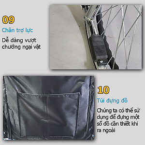 Xe lăn tay có nệm, bô vệ sinh cho người già, người bệnh, người đi lại khó khăn - NIKITA N213-3