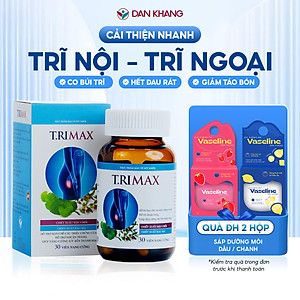 Viên Uống Hỗ Trợ Co Thắt Búi Trĩ Trimax Hủ 30 Viên Nguyên Liệu Từ Thiên Nhiên