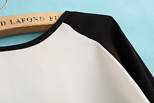 Áo nữ dài tay phối màu 80